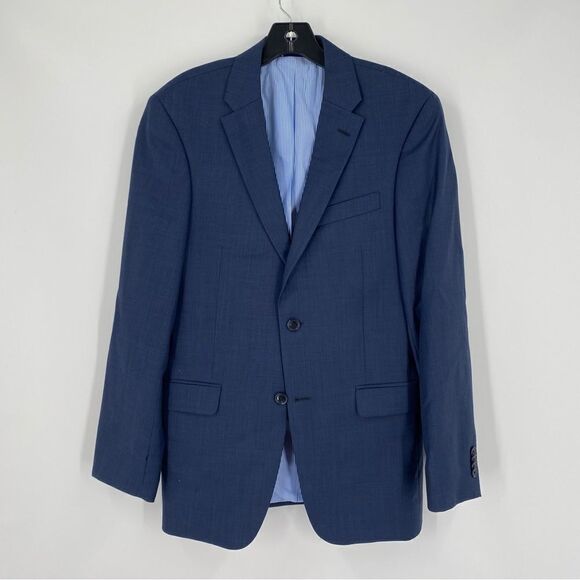 Tommy Hilfiger Men’s Blue Worsted Wool Suit Blazer Sports Jacket size 36R - Picture 1 of 4
